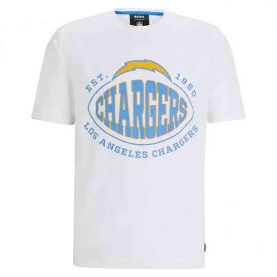 Men Los Angeles Chargers White BOSS X Trap T Shirt